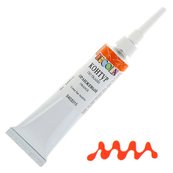 Контур по тканиніПрофесійна 352893 помаранчевий, 18мл, шт Київ - фото 1