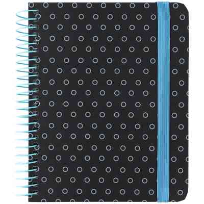 Блокнот Axent на спіралі В6 120 аркушів, клітинка, тверда обкладинка, графіт (8461-3-A) Вінниця