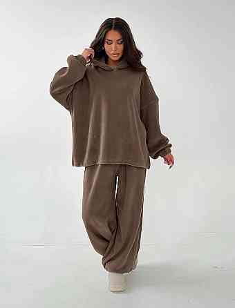 Женский теплый прогулочный костюм двойка двойной флис Мокко, 44 Одесса