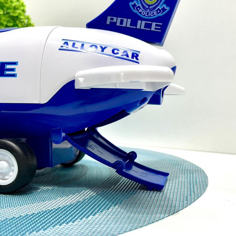 Літак вантажний звук підсвічування парогенератор інерція гумові колеса масштаб 1:64 Синій (660 A-311) Чернігів - фото 8