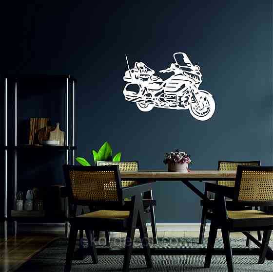 Декоративное настенное Панно «Мотоцыкл» Декор на стену 50*37 см, Белый Киев