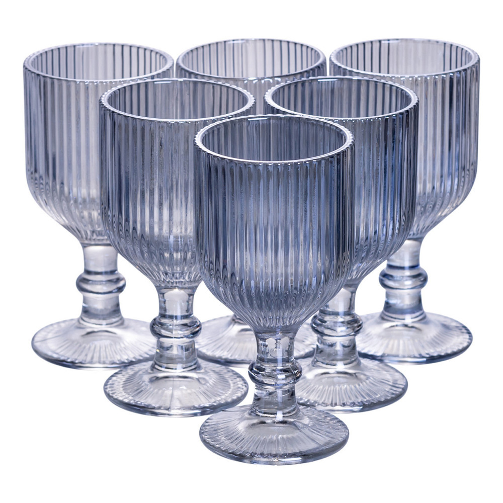 Набір чарок на ніжці 6 шт скляні чарки для горілки, лікерів 50 (мл) набір чарок подарункові Блакитний HP7111BL Київ - фото 1