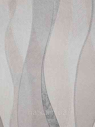 Шпалери вінілові на флізеліні гарячого тиснення DU&KA 1.06х10 вензель основа під штукатурку сірі коричневі Київ