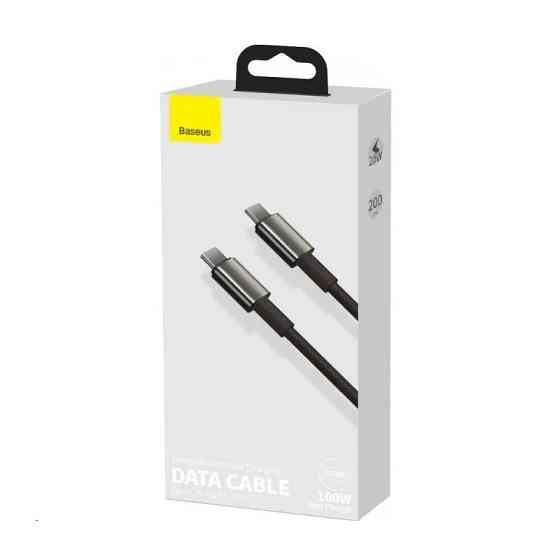 Кабель Baseus Tungsten Gold Fast Charging Data Cable Type-C to Type-C 100W 2m Black Одеса