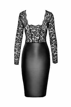 Плаття, F295 Noir Handmade Euphoria з мереживним верхом, вінілове, чорне, розмір M Sex Aura Київ