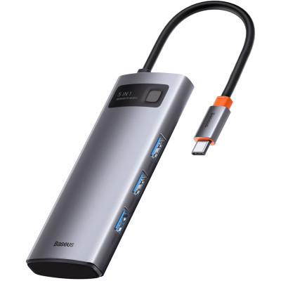 Концентратор Baseus USB3.1 Type-C to USB Type C PD 100W/HDMI 4K 60 Hz/3*USB 3.2 Gen1/ 5in1 (CAHUB-CX0G) Вінниця - фото 11