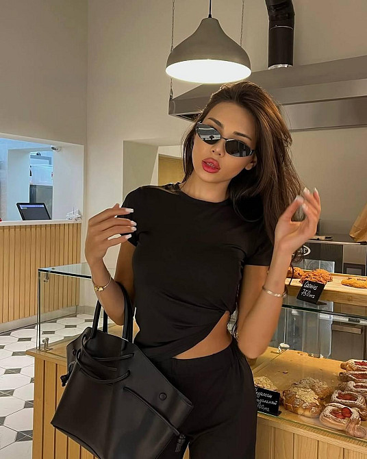 Жіночий базовий прогулянковий костюм-двійка: футболка та штани турецька віскоза Чорний Одеса - фото 3