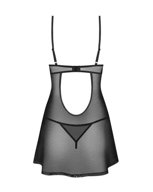 Сорочка Obsessive Euridia chemise & tanga M/L Львів - фото 3