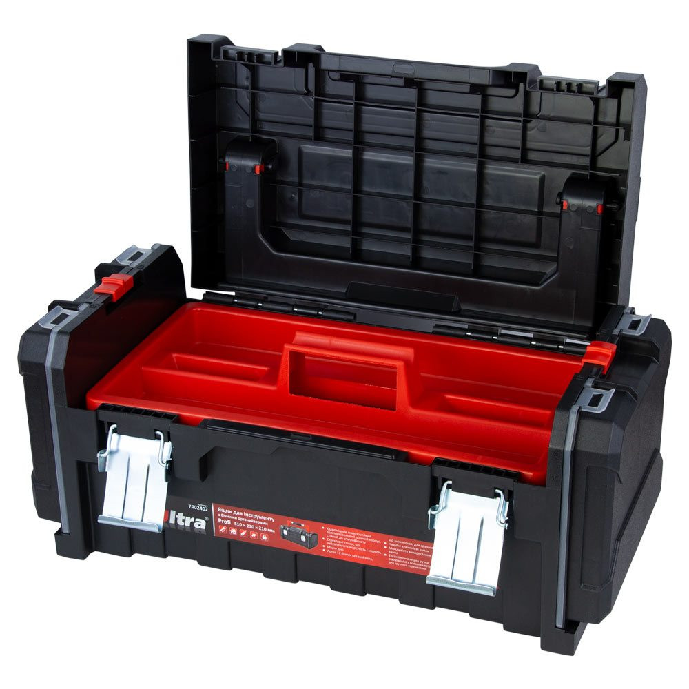 Ultra Ящик для инструмента с боковыми органайзерами Profi 510×230×210мм ULTRA (7402402) Коломия - фото 3