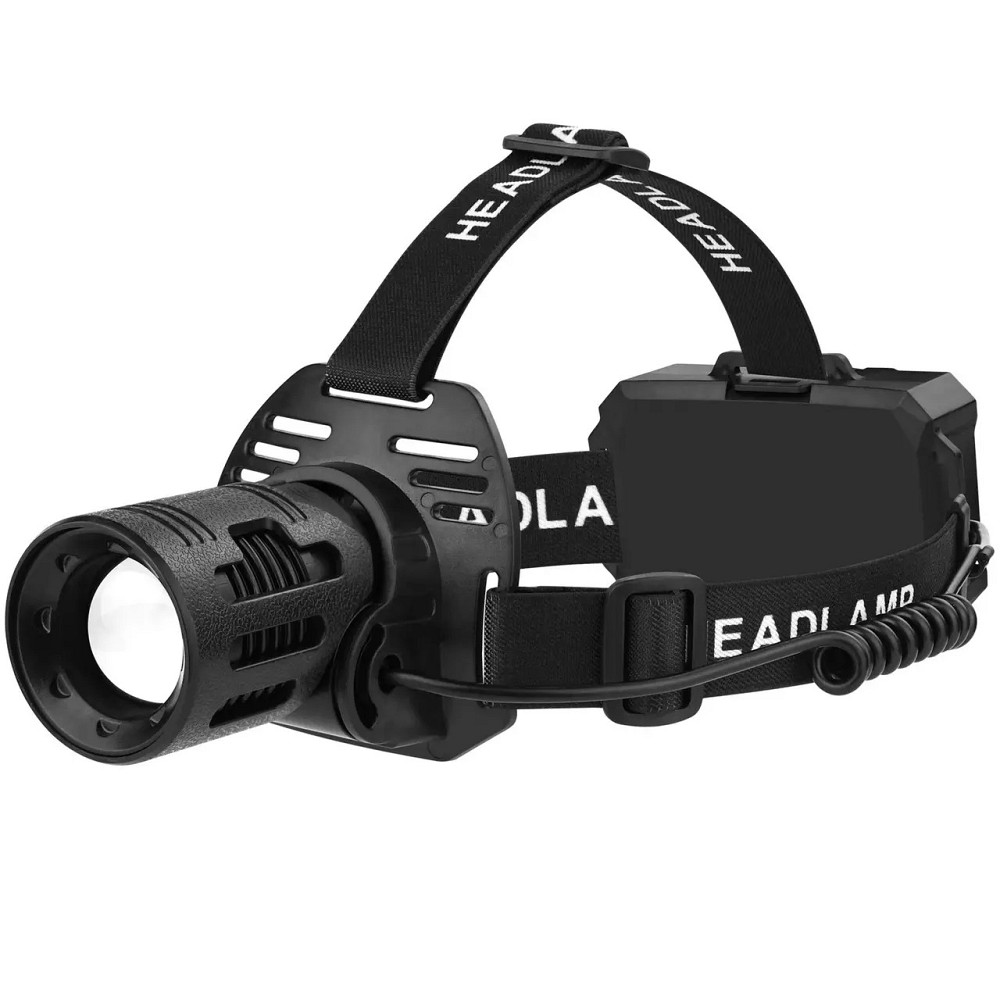 Портативный светодиодный налобный фонарь CARBON, Налобный фонарь для туризма рыбалки и охоты HF-27 Львов - изображение 2