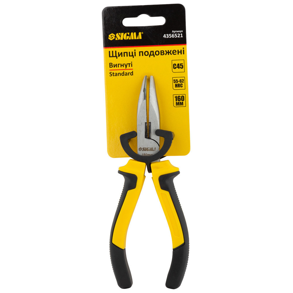 Sigma Длинногубцы изогнутые 160мм Standard SIGMA (4356521) Коломыя - изображение 2