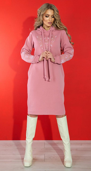 Тепле плаття з вишивкою (50-52) Київ - фото 3