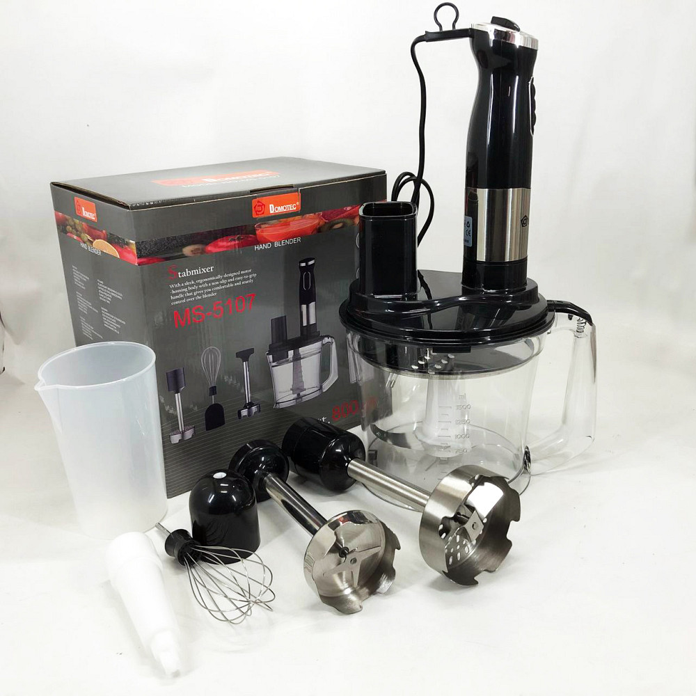 Блендер з подрібнювачем зручний для кухні Domotec, Кухонний електричний подрібнювач-блендер SX-54 Львів - фото 7