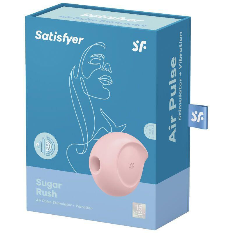 Вакуумний кліторальний стимулятор із вібрацією Satisfyer Sugar Rush Rose Sex Aura Київ - фото 4
