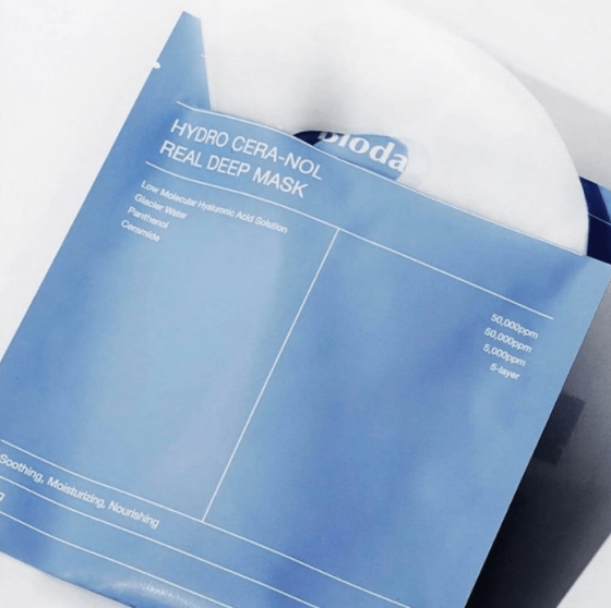Маска гидрогелевая ночная с керамидами и пантенолом Hydro Cera-Nol Real Deep Sheet Mask Biodance 1 шт Киев