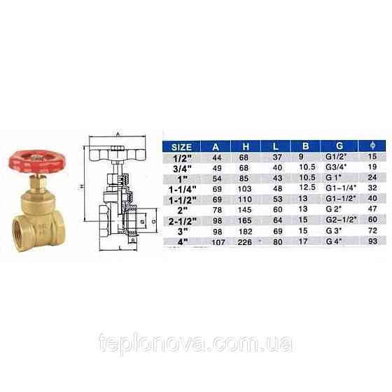 Задвижка SOLOMON латунная 1/2″ (2042) Черновцы