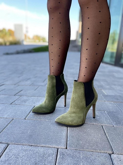 Nivelle Жіночі черевики NIVELLE зелені натуральна замша каблук 11см 36р. (3615) Коломия - фото 8