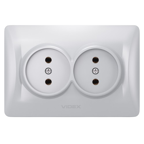 BINERA срібний шовк Розетка внутрішня 2-а Videx Житомир