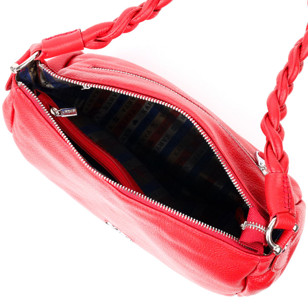 Приваблива сумка жіноча шкіряна Червоний (KARYA) Київ - фото 10