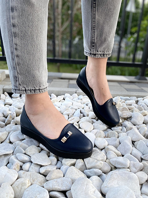 Kentro Балетки жіночі KENTO темно-сині натуральна шкіра 35 (01481/1) Коломыя - изображение 1