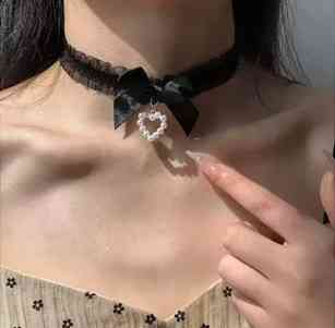 Чокер чорний модний Серце Київ