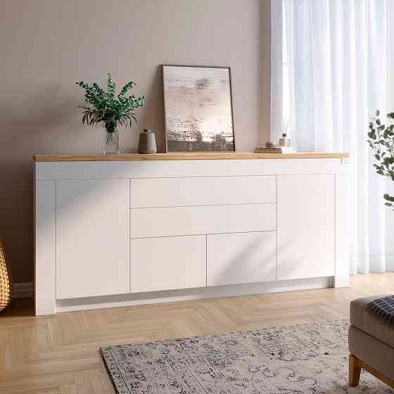 Большой комод LION Ларри-2 Нимфея альба/Дуб Аппалачи (LION-041006) Днепр