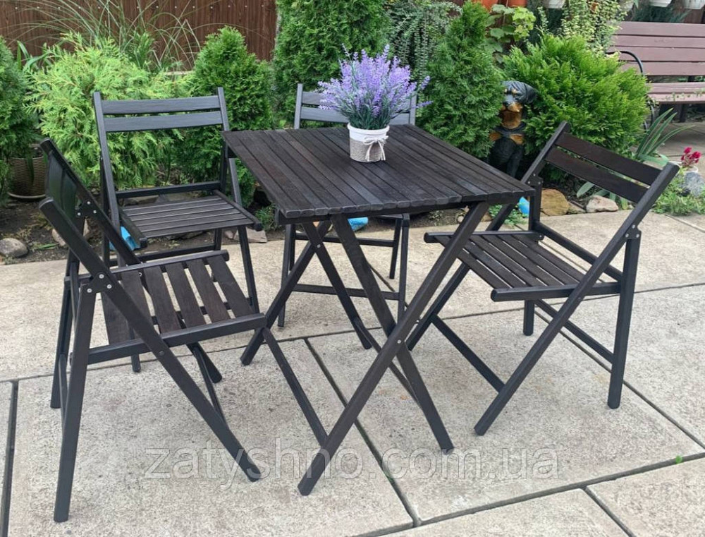 Мебель деревянная, черная, комплект Киев - изображение 1