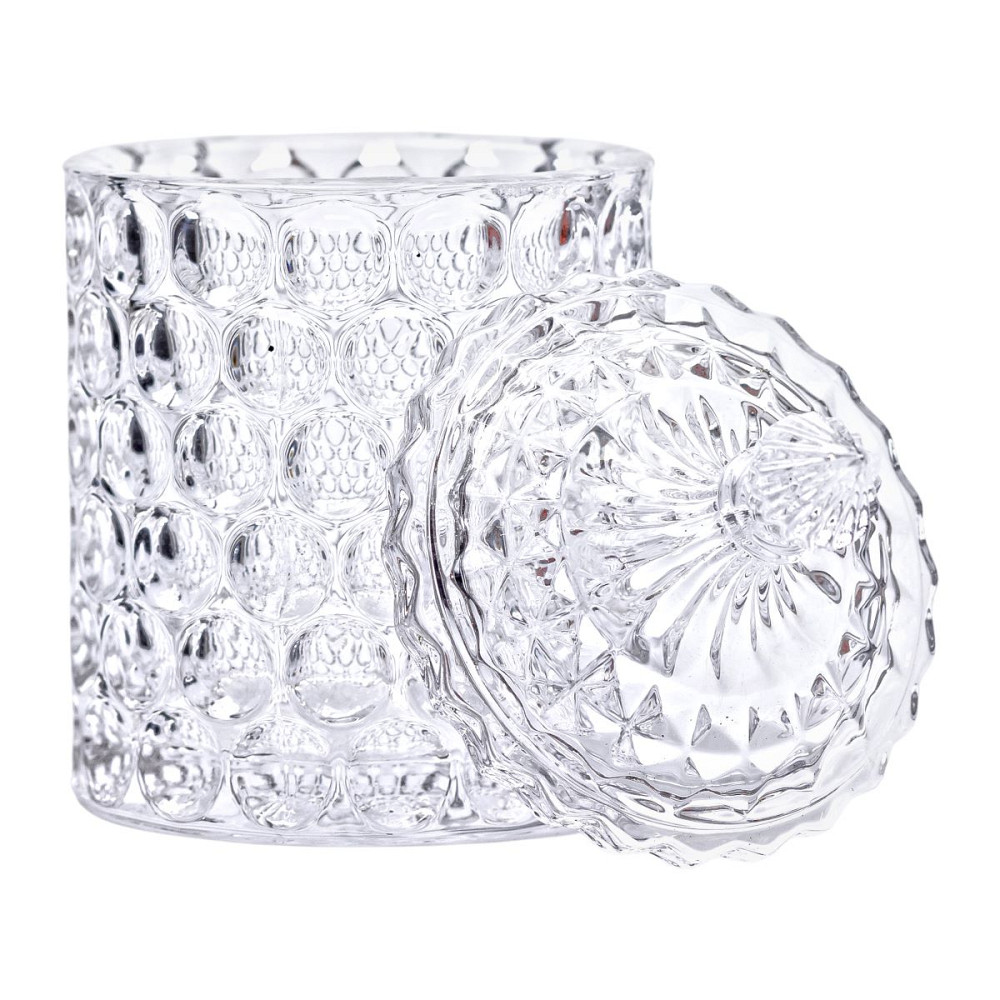 Yiwu Цукерниця з кришкою Ø7.5 см ваза цукорниця кругла скляна HP-4-103 Київ - фото 3