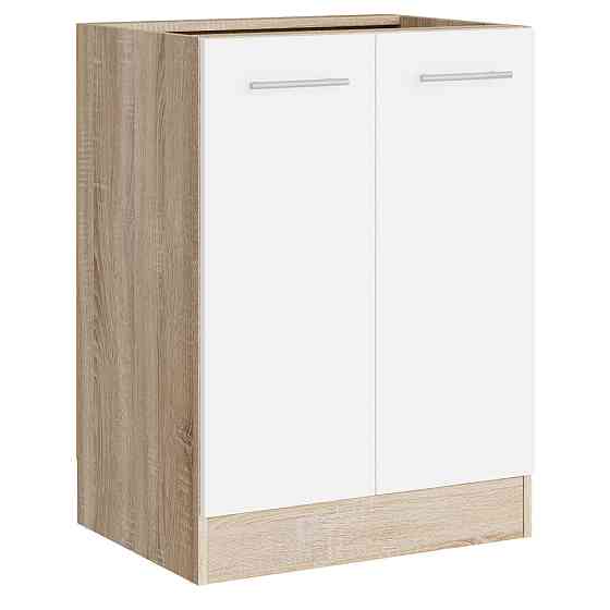 Кухонный модуль нижний Эверест Эко 600 дуб сонома/нимфея альба (белый) (без столешницы) 60х46х82 см (DTM-071042) Днепр