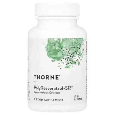 Вітамінно-мінеральний комплекс Thorne Поліресвератрол, PolyResveratrol-SR, 60 капсул (THR-30001) Вінниця