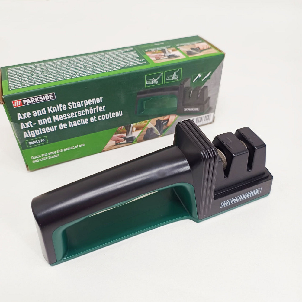 Точилка для ножей и топор Parkside PAMS 2 A1, алмазное покрытие две направляющие эргономичная нескользящая ручка PZ-22 Львов - изображение 6