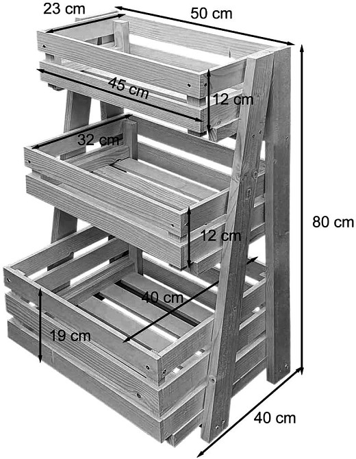 Стелаж для овочів і фруктів "Скорінта" венге Миколаїв - фото 2