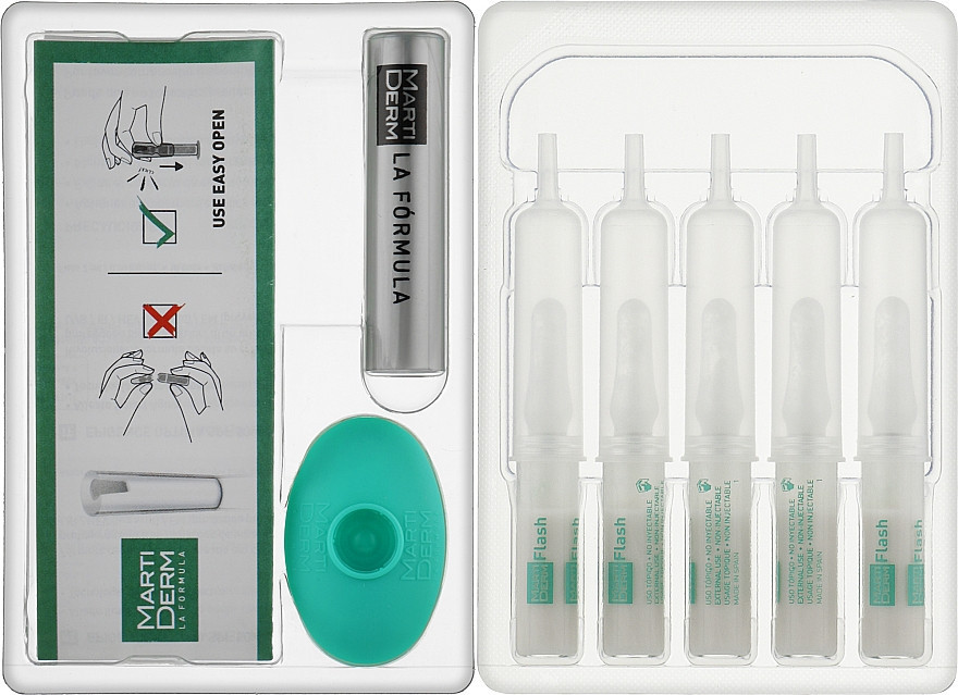 Мартідерм Ампули для сяяння шкіри обличчя Флеш MartiDerm The Originals Flash, 5 ампул Дніпро - фото 2