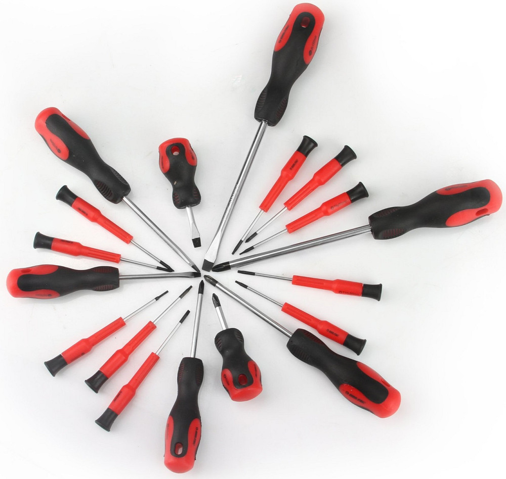 Набор магнитных отверток на подставке 18 элементов Mar-Pol (M61008) Красный Нововолынск - изображение 5