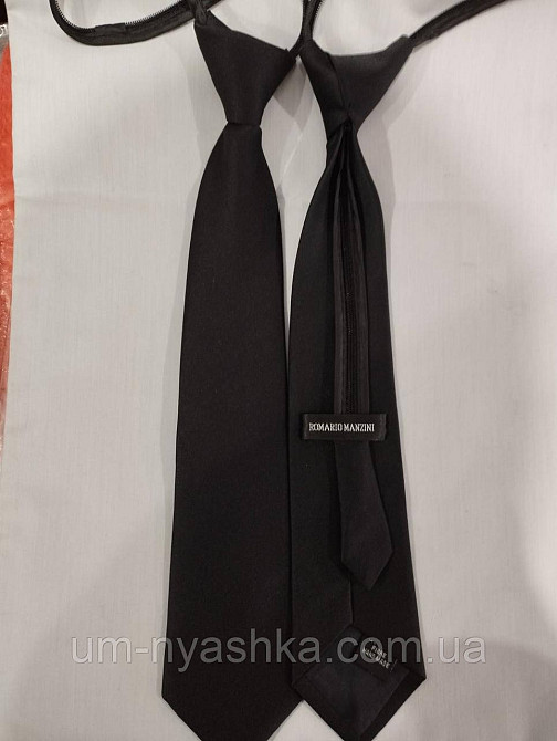 Галстук школьный детский черный на молнии Кривой Рог - изображение 1