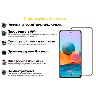Стекло защитное BeCover Xiaomi Poco M4 Pro 5G Black (707041) Винница - изображение 3