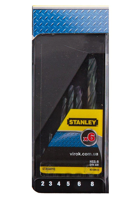 Набір свердл по металу STANLEY : Ø= 2 - 8 мм. 6 шт Одесса - изображение 1