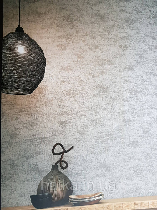 Шпалери вінілові на флізелін Marburg Dune 32508 однотонні під штукатурку структурні світло сірі Київ - фото 2