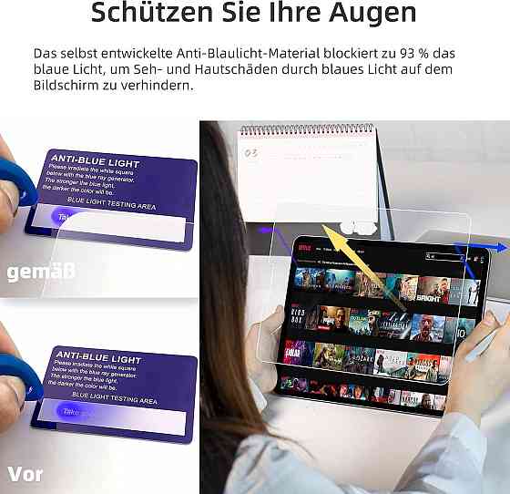 Захисна плівка Protescreen AG420HC Матова паперова прозора 2 шт сумісна з iPad Air 5/4 10.9 та iPad Pro 11 Антиблікова самоклеюча Київ