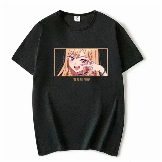 Футболка чоловіча з аніме принтом Фарфорова лялечка закохалася Розмір оверсайз (S/M/L) Чорний AnimeT1071 Дніпро - фото 1