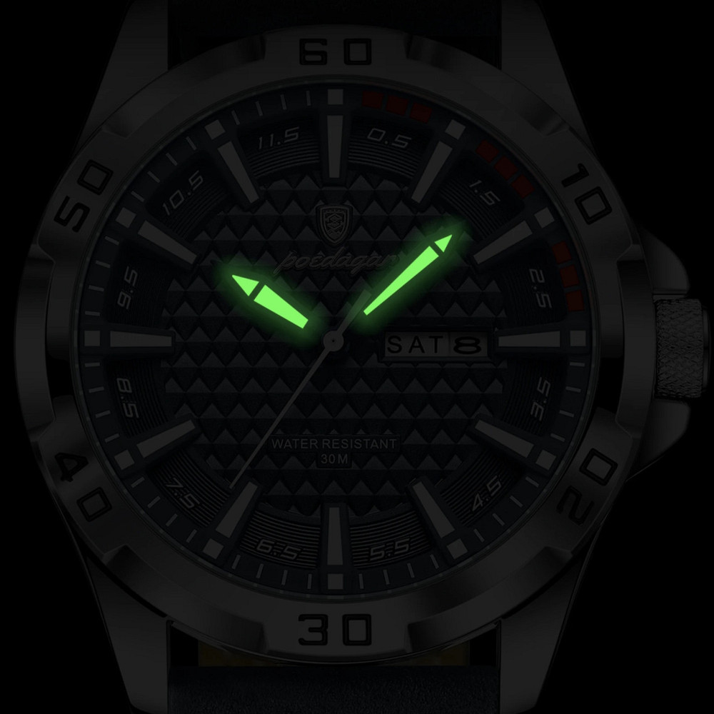 Часы мужские наручные кварцевые Poedagar Gambit Синий Винница - изображение 10