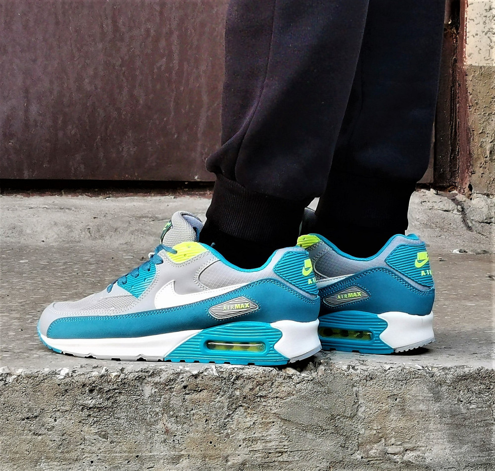 Чоловічі Сірі Кросівки Nike Air Max 90 Сині Найк (розміри: 42,43,44,45,46) Відеовідвідвід Дніпро - фото 7
