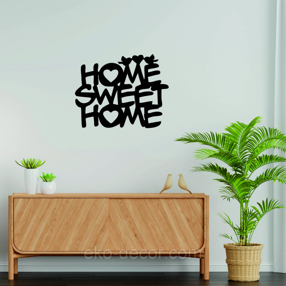 Декоративное настенное Панно «Нome sveet home», Декор на стену 70*55 см, Черный Киев - изображение 6