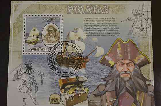 Гвинея - Бисау. Марки. История. Личности. Блок. 2009 год (В-5) Полтава