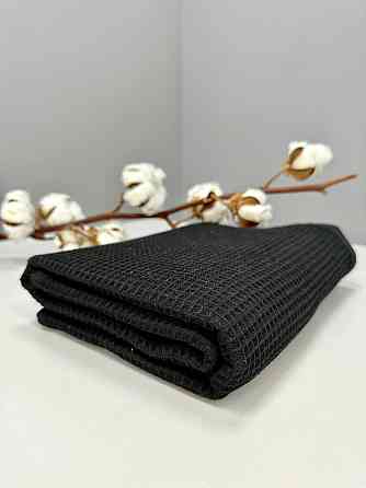 Вафельний рушник Ideal Textile 70х140 см 240 г/м2 (56860827) Чорний Чернівці