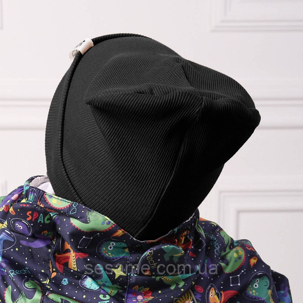 Дитяча Шапка Демісезонна Чорна 48-52 Харків - фото 2