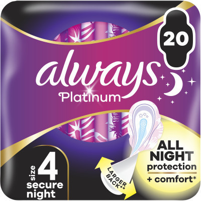 Гигиенические прокладки Always Platinum Secure Night Размер 4 20 шт. (8700216186797) Винница - изображение 1