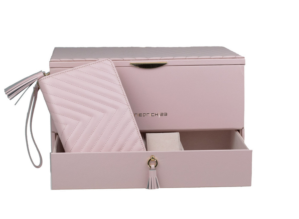 Скринька для коштовностей Friedrich Lederwaren Aurora натуральна шкіра Рожевий Київ - фото 6