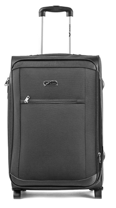 Валіза тканинна WINGS 1701 мала 55 см 2 колеса сіра Київ - фото 2