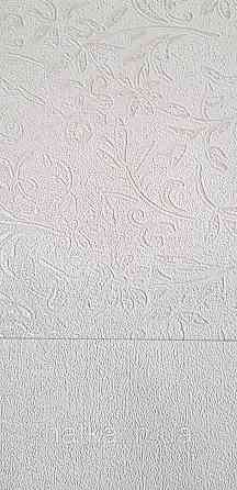 Шпалери вінілові на флізеліні Marburg Aura метрові маленькі квіти білі сріблясті структурні Київ